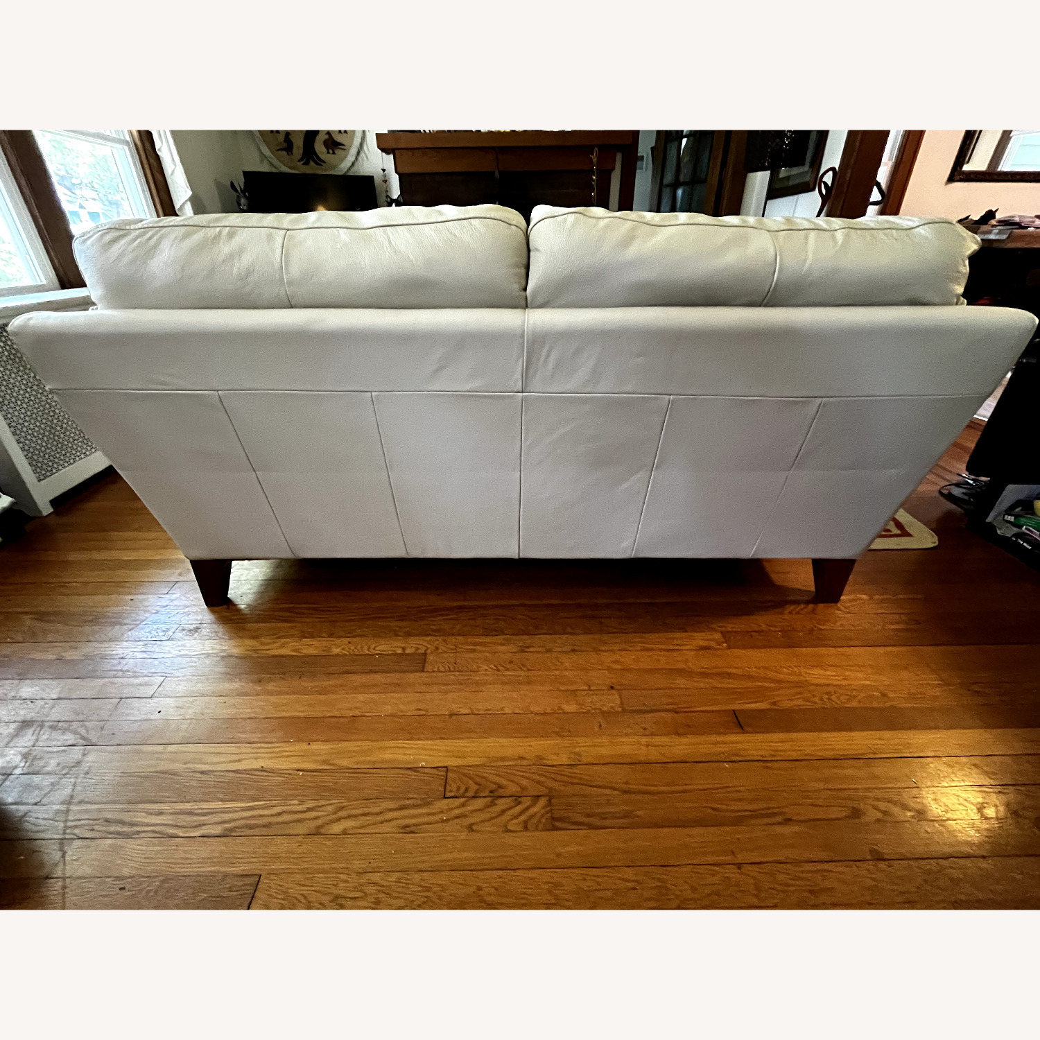 Natuzzi Editions White Leather 3+ Seater Sofa - image-10