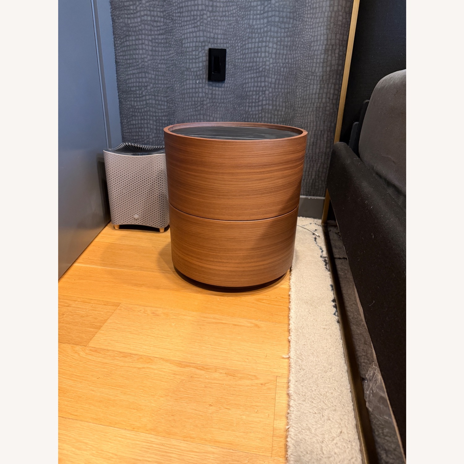 Dark Brown Wood Side Tables - image-5