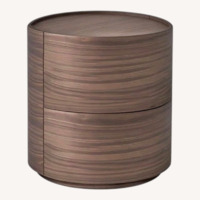 Dark Brown Wood Side Tables