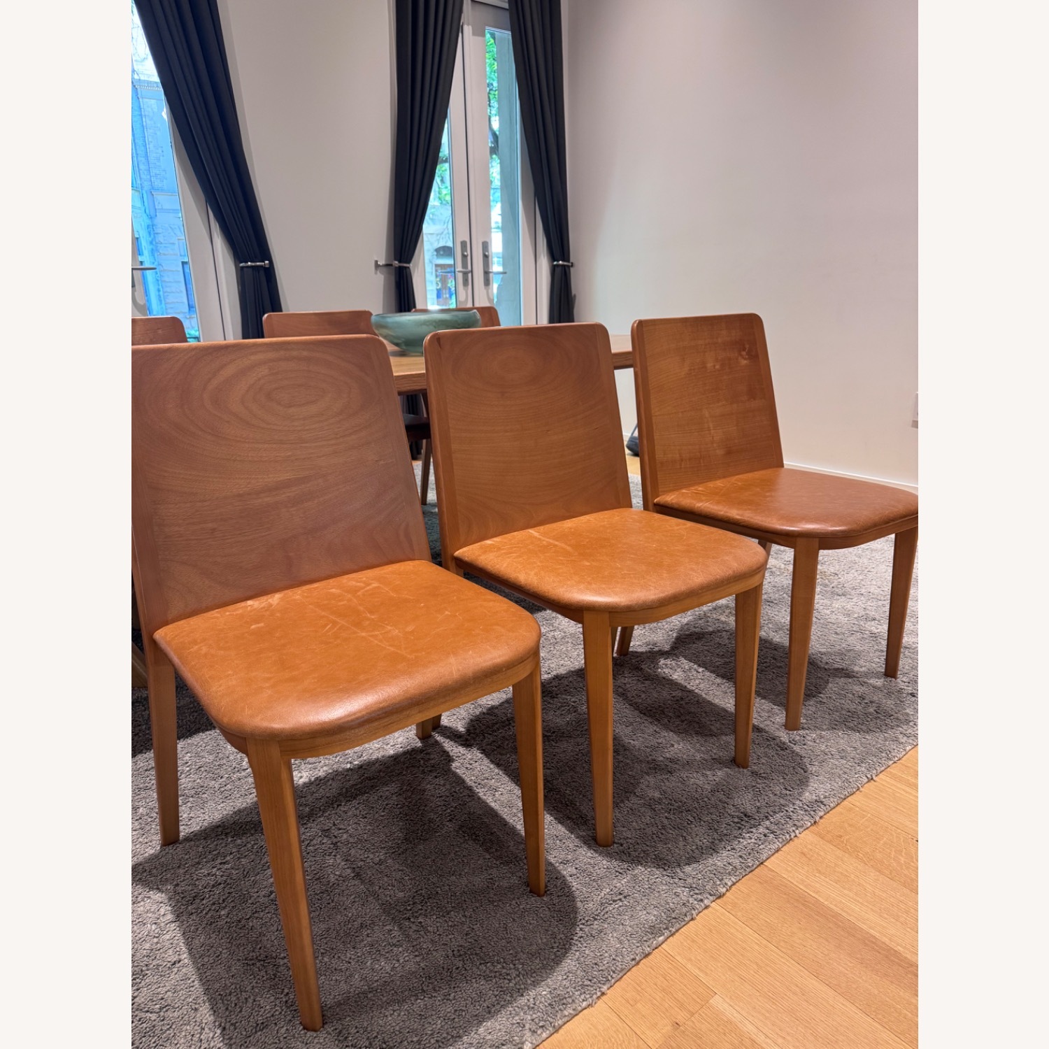 Design Somonini Wing Light Brown Wood Dining Chairs - image-4