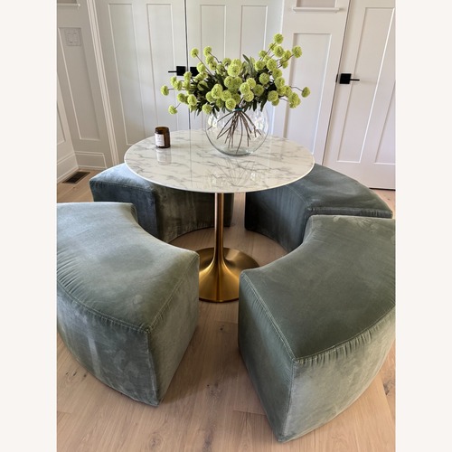 Used Lulu & Georgia Colm Velvet Dining Bench for sale on AptDeco