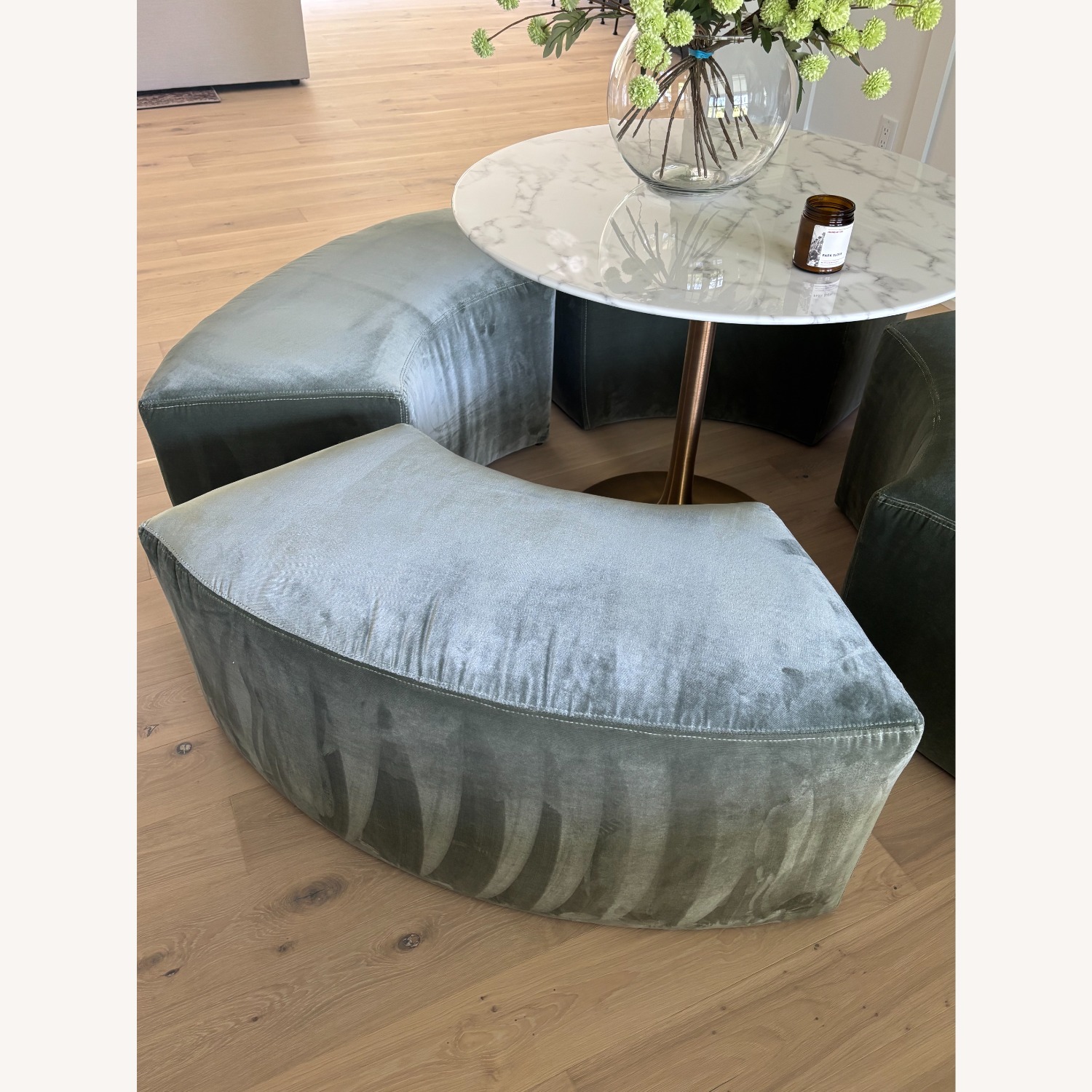 Lulu & Georgia Colm Velvet Dining Bench - image-6