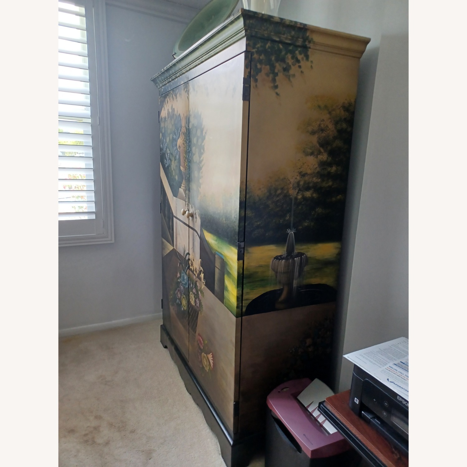 Scenery Painted Armoire   - image-2