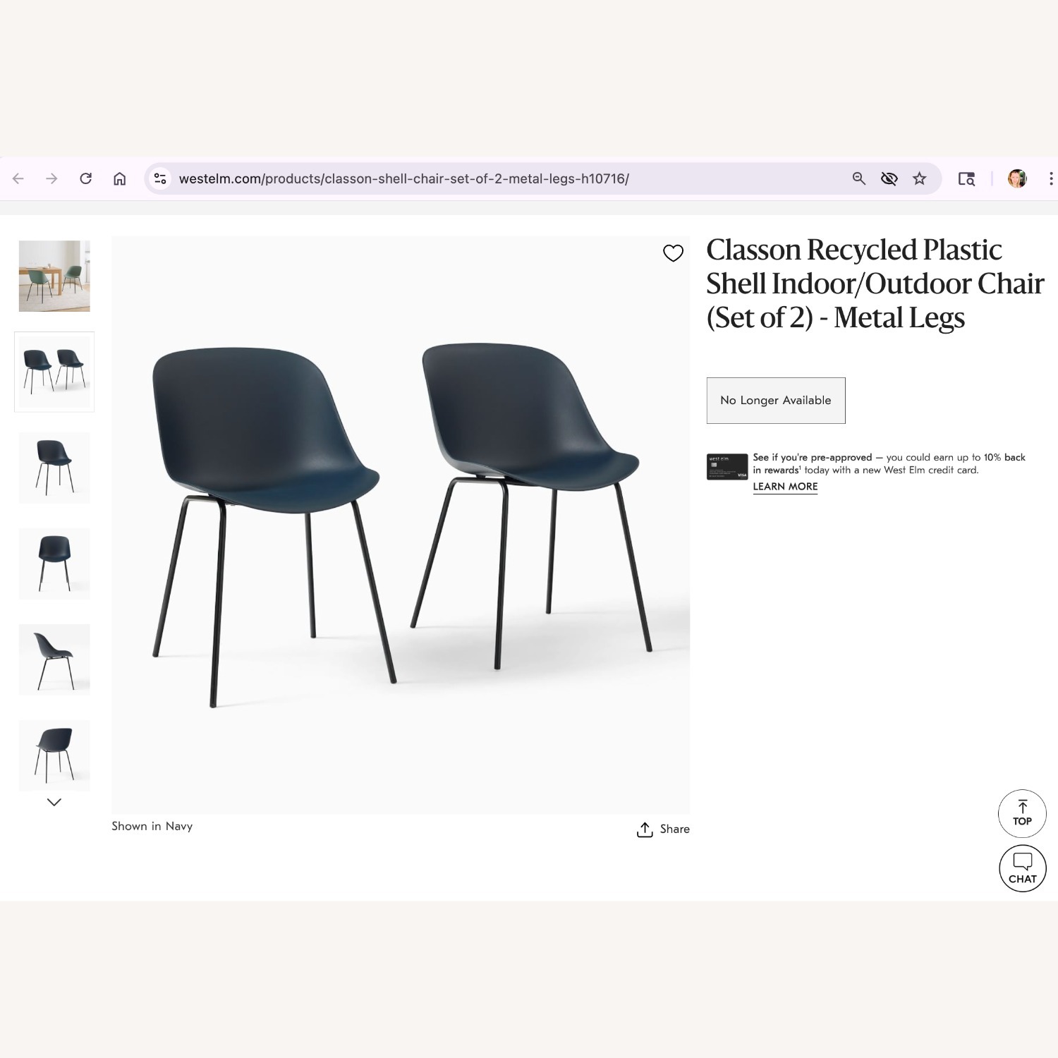 West Elm Black Plastic "Classon" Chairs (Set of 2) - image-6