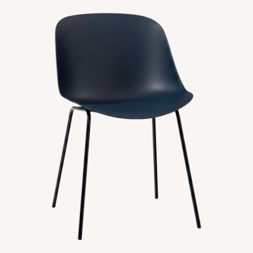 Used West Elm Black Plastic "Classon" Chairs (Set of 2) for sale on AptDeco