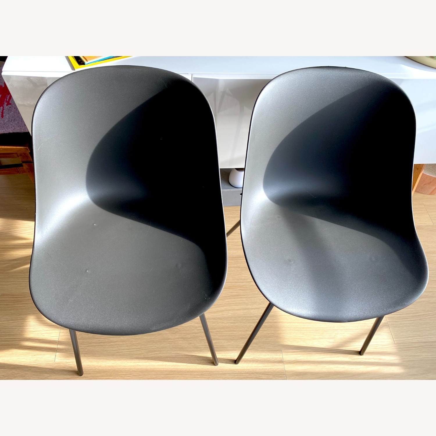 West Elm Black Plastic "Classon" Chairs (Set of 2) - image-4