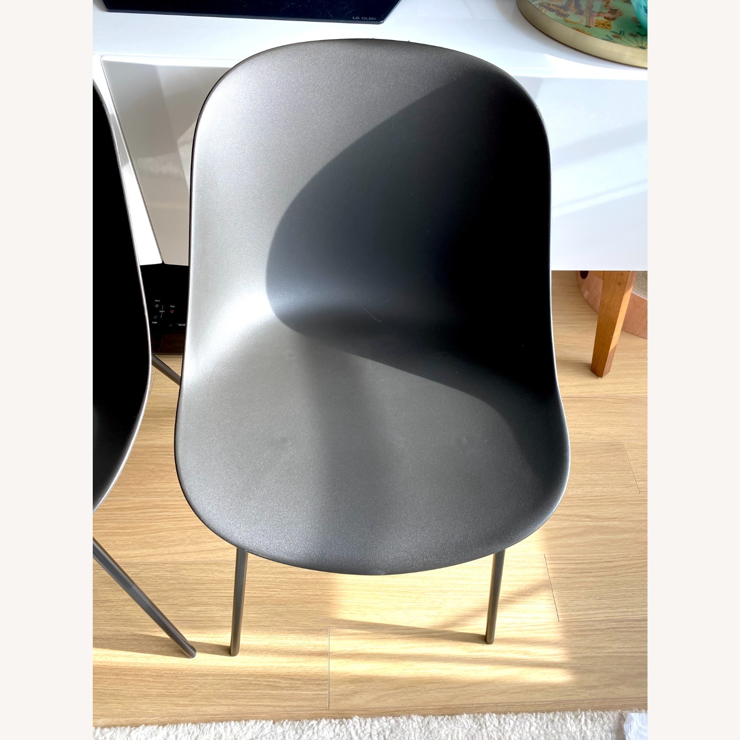 West Elm Black Plastic "Classon" Chairs (Set of 2) - image-1