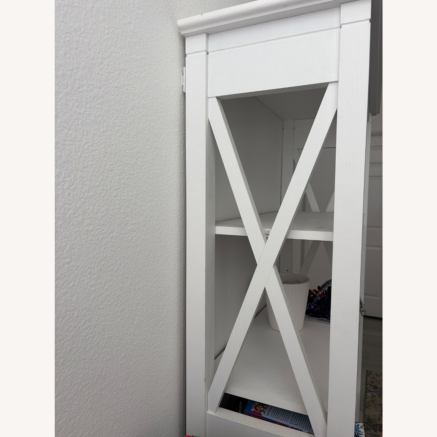 White Wood Bookcase - image-2