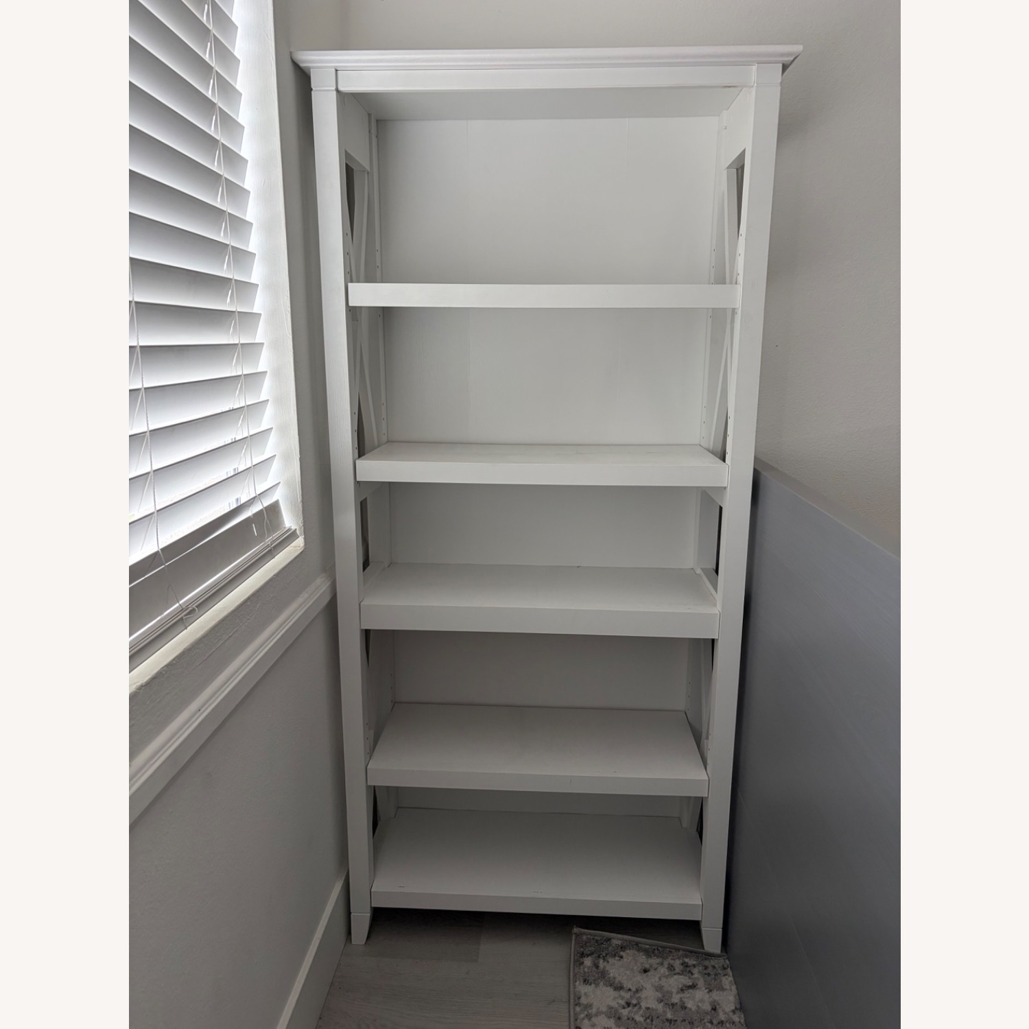 White Wood Bookcase - image-1