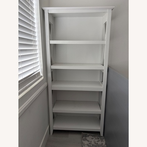 Used White Wood Bookcase for sale on AptDeco