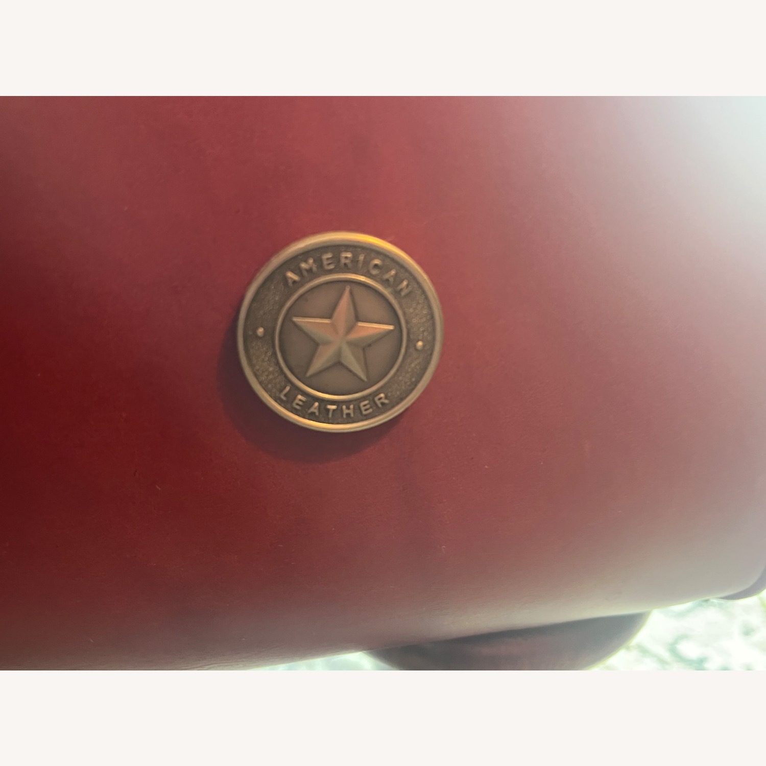 American Leather Red Leather Armchair - image-4
