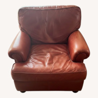 American Leather Red Leather Armchair