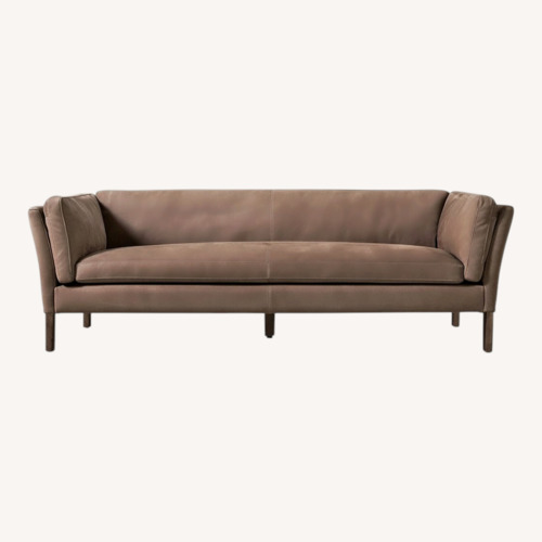Used Restoration Hardware Sorensen Leather Sofa in Vintage Cigar for sale on AptDeco