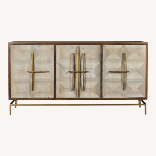 Used Overstock Natural Wood Sideboard for sale on AptDeco