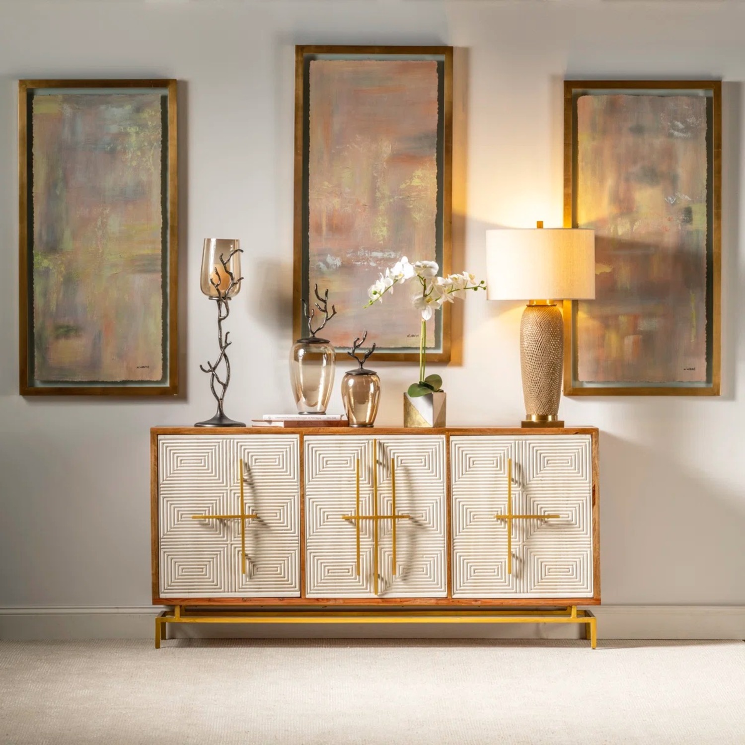 Overstock Natural Wood Sideboard - image-1