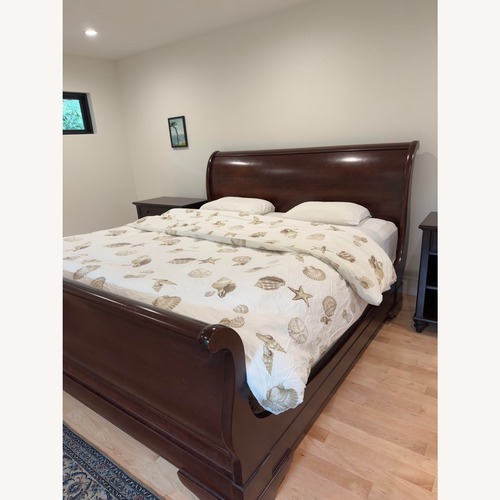 Used Restoration Hardware Marston Dark Brown Wood King Beds for sale on AptDeco