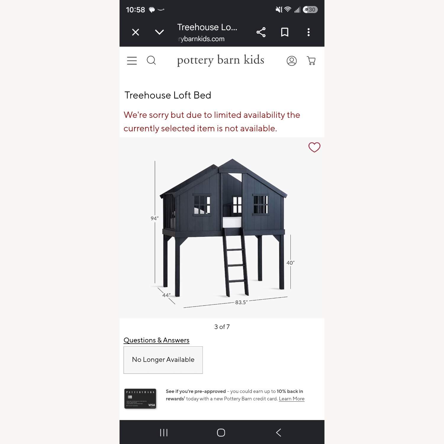 Pottery Barn Kids Treehouse Bunk Bed - image-3