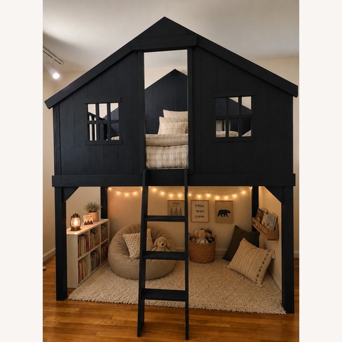Used Pottery Barn Kids Treehouse Bunk Bed for sale on AptDeco