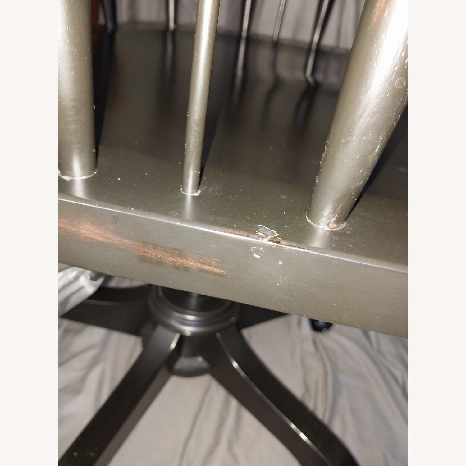 Pottery Barn Captain's Black Wood Office Chair - image-11