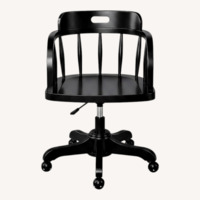 Pottery Barn Captain's Black Wood Office Chair