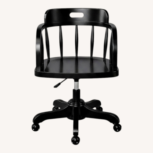 Used Pottery Barn Captain's Black Wood Office Chair for sale on AptDeco