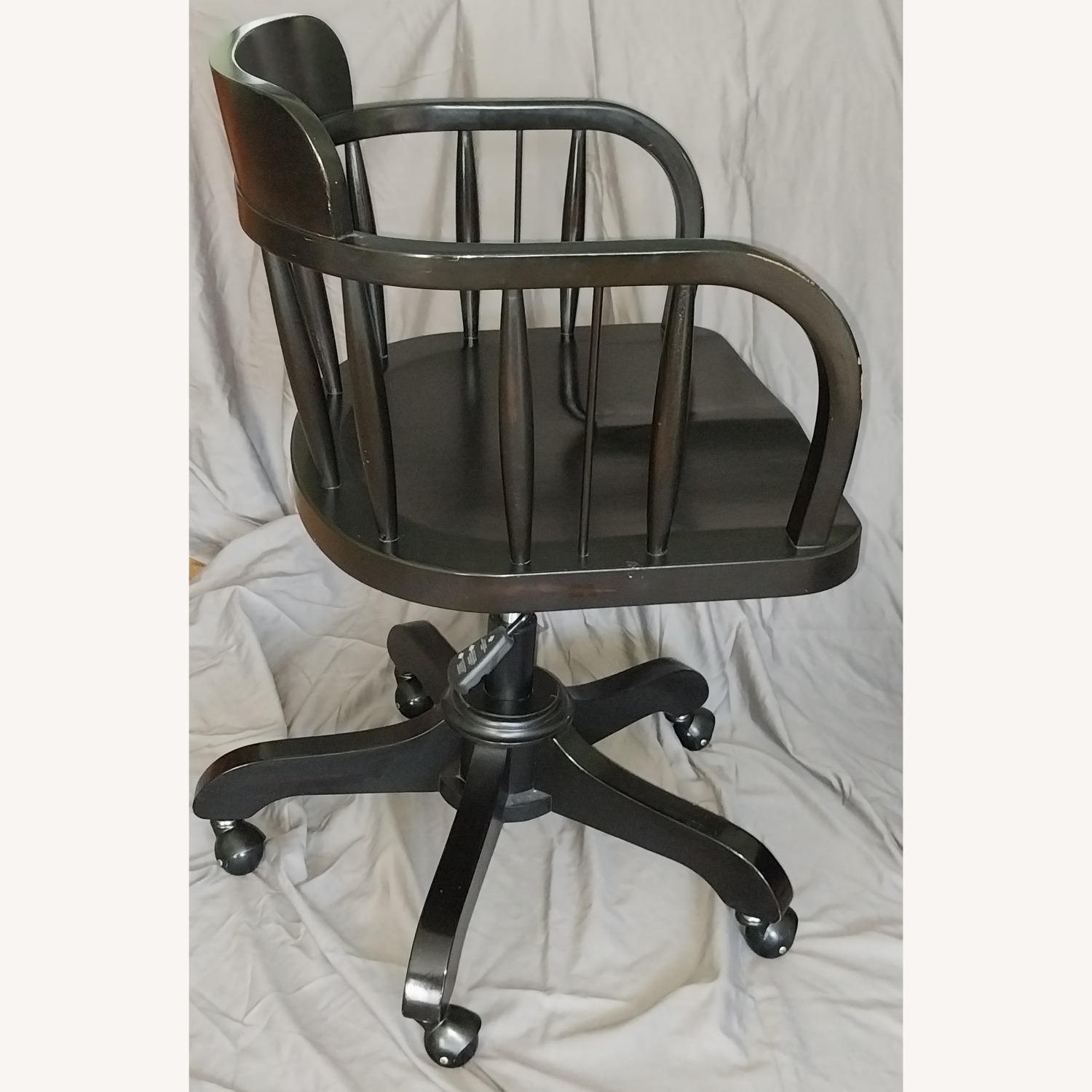 Pottery Barn Captain's Black Wood Office Chair - image-5