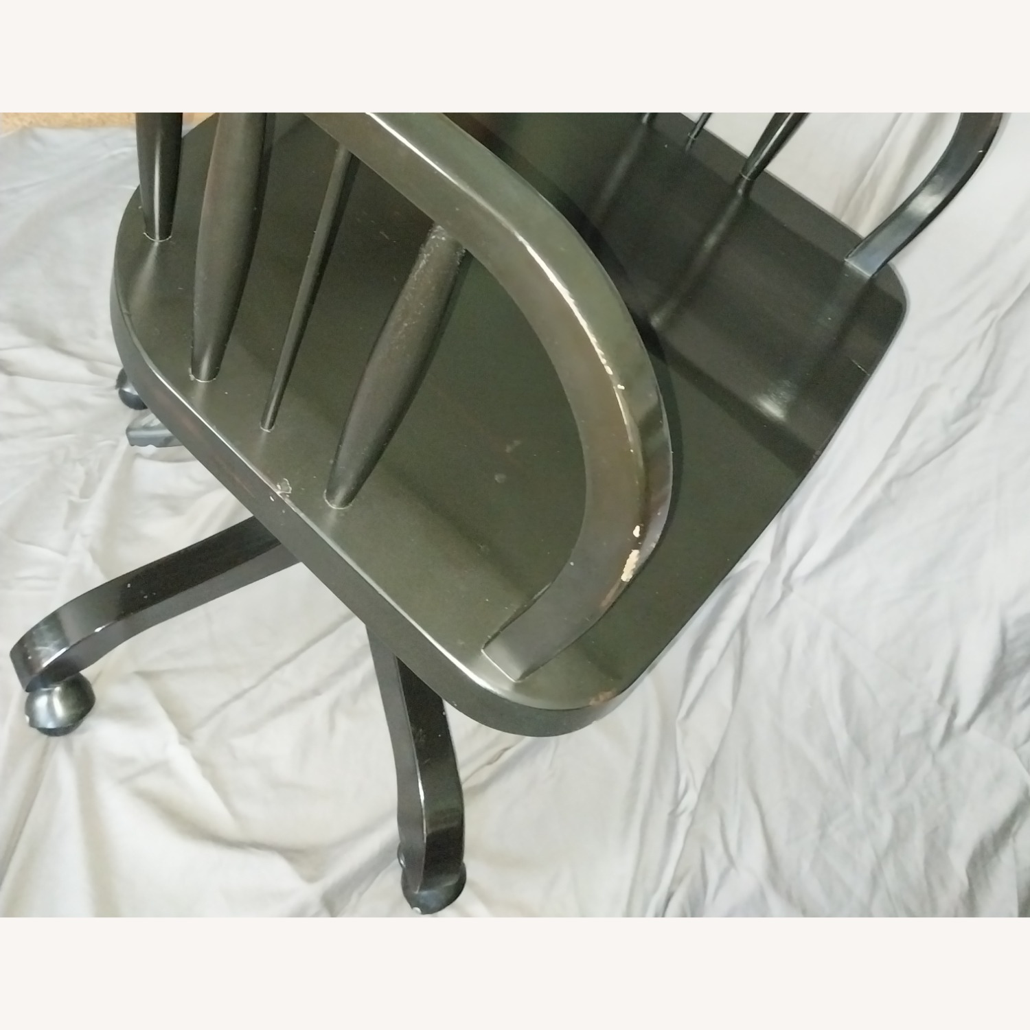 Pottery Barn Captain's Black Wood Office Chair - image-12