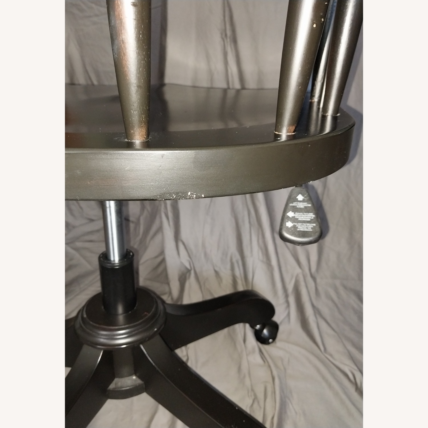 Pottery Barn Captain's Black Wood Office Chair - image-14