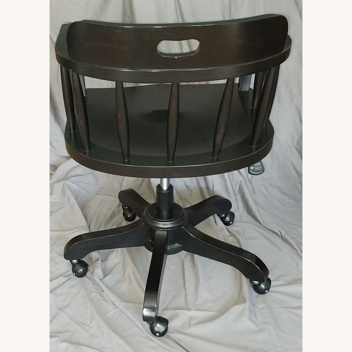 Pottery Barn Captain's Black Wood Office Chair - image-8