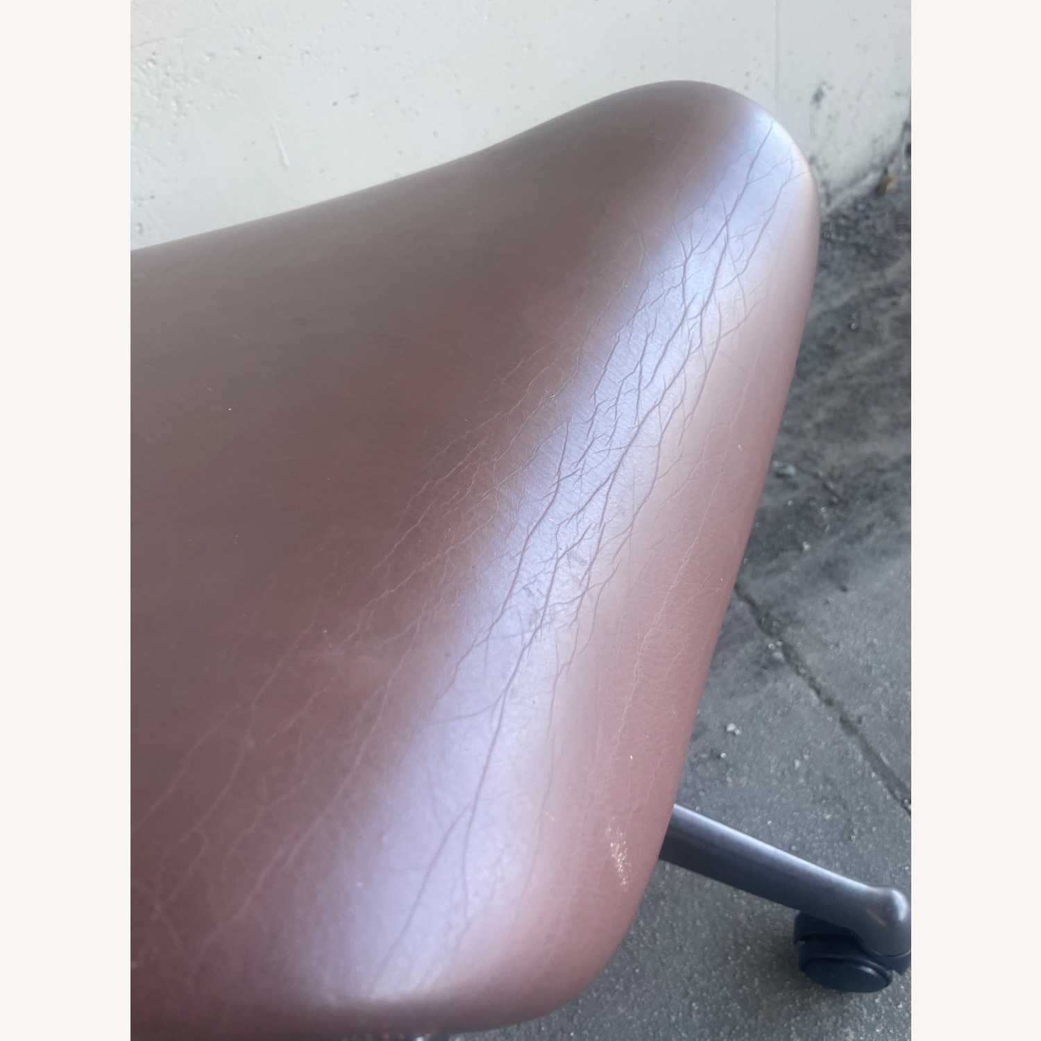 Humanscale Dark Brown Leather Stool - image-10