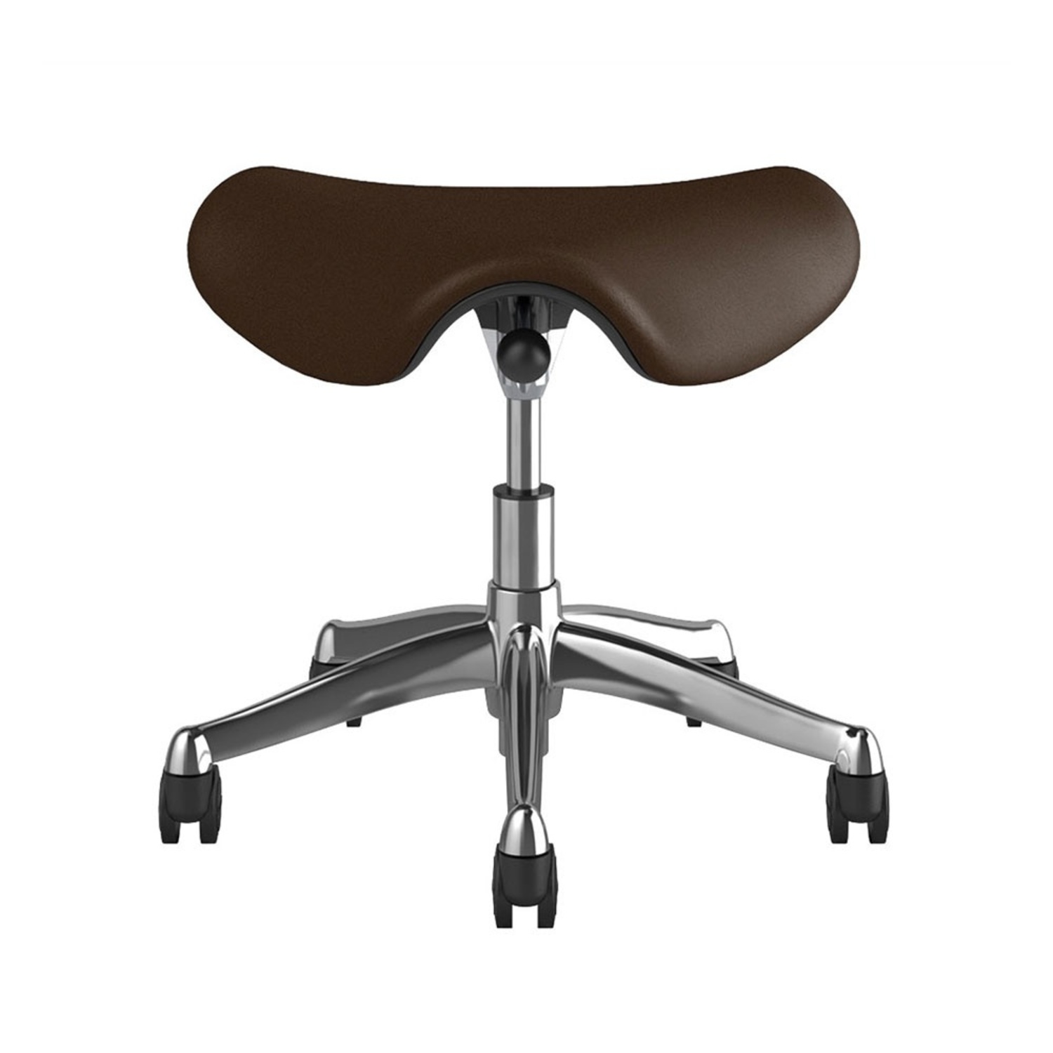 Humanscale Dark Brown Leather Stool - image-13