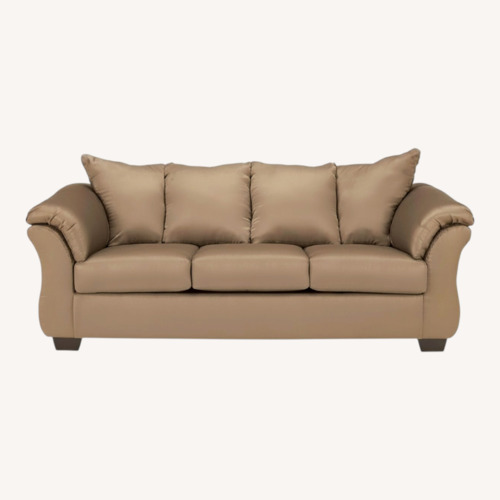 Used Ashley Furniture Darcy Light Brown 2 Seater Sofa for sale on AptDeco