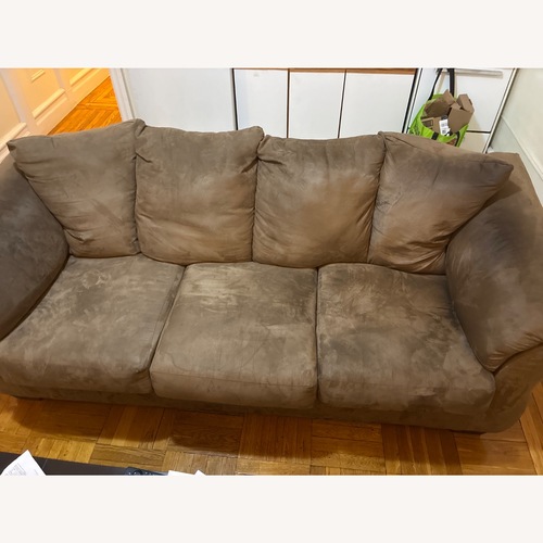 Used Ashley Furniture Darcy Light Brown 2 Seater Sofa for sale on AptDeco