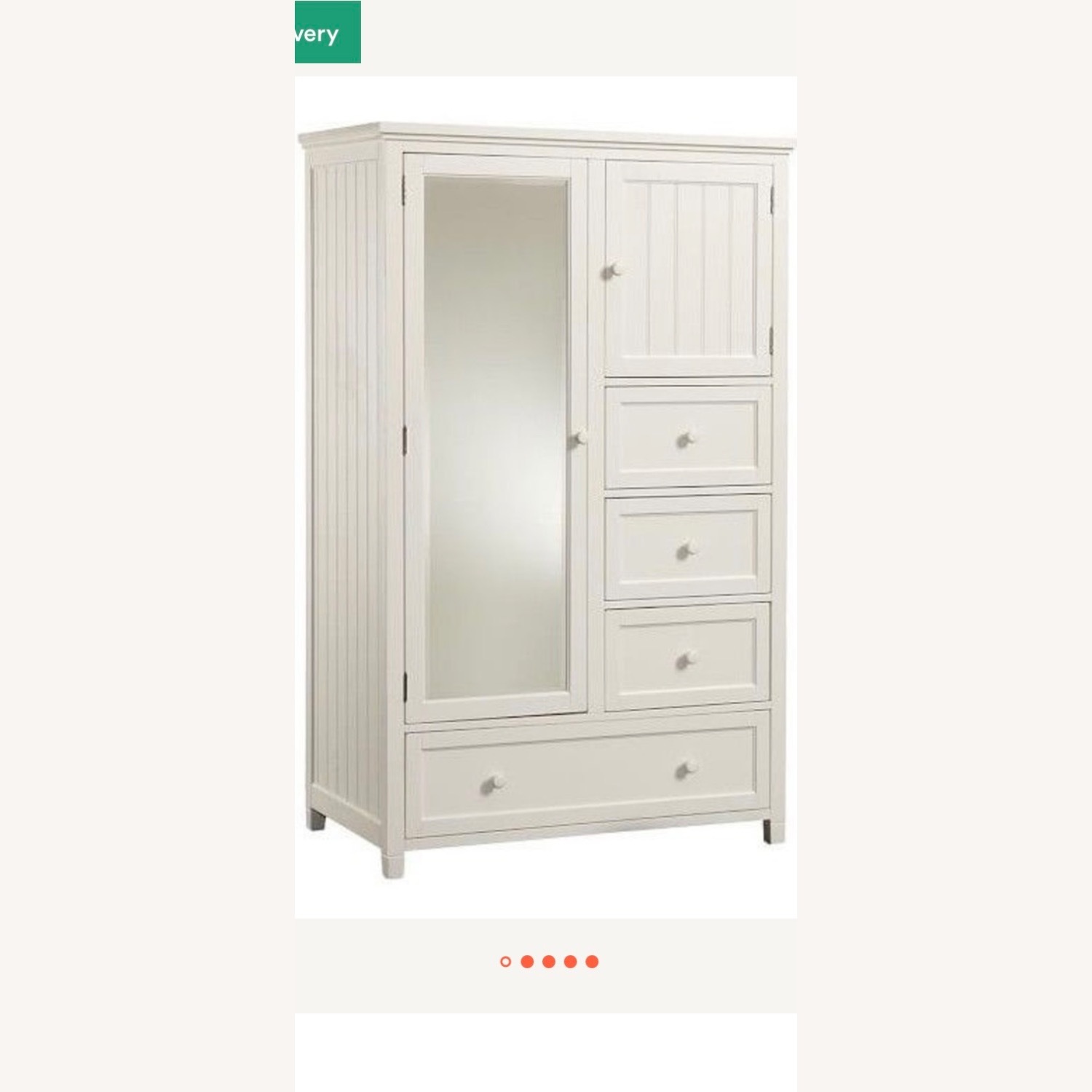 Pottery Barn Beadboard Chiffonier Armoire - image-2