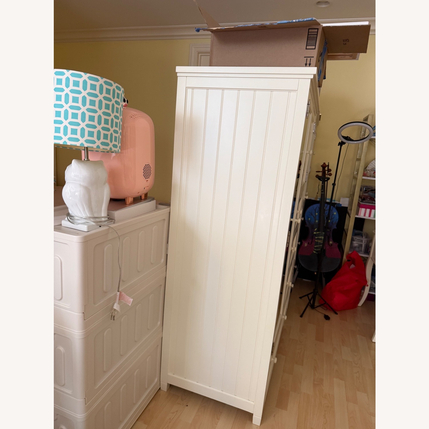 Pottery Barn Beadboard Chiffonier Armoire - image-1