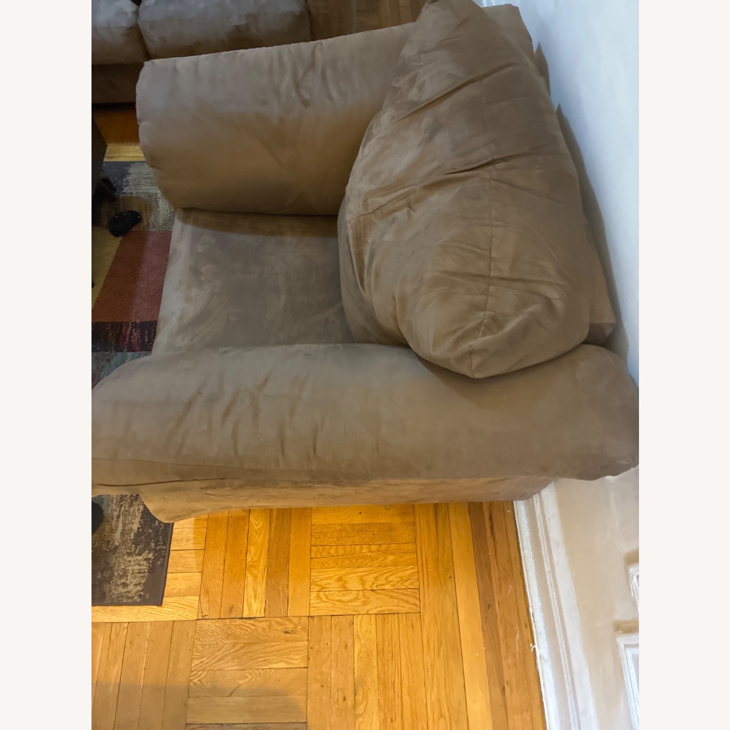 Ashley Furniture Light Brown Loveseat - image-2