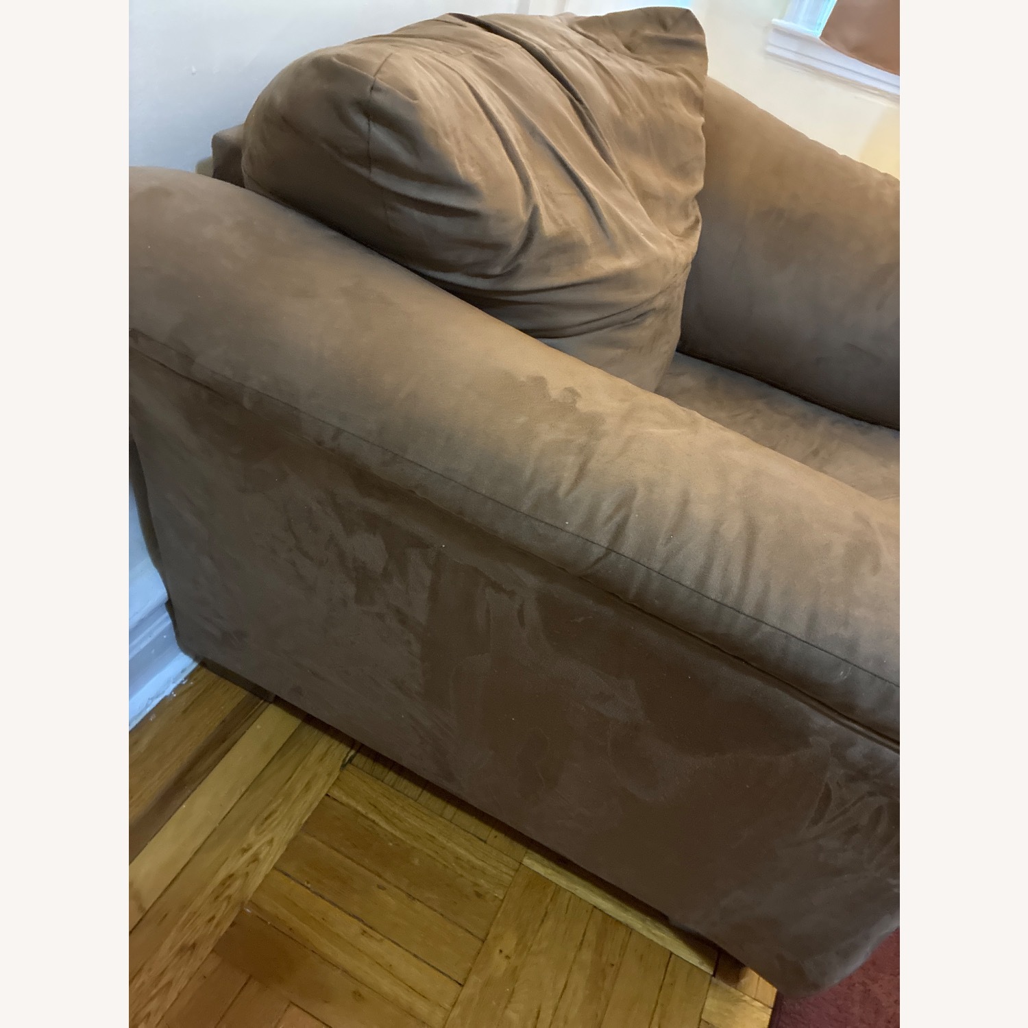 Ashley Furniture Light Brown Loveseat - image-3