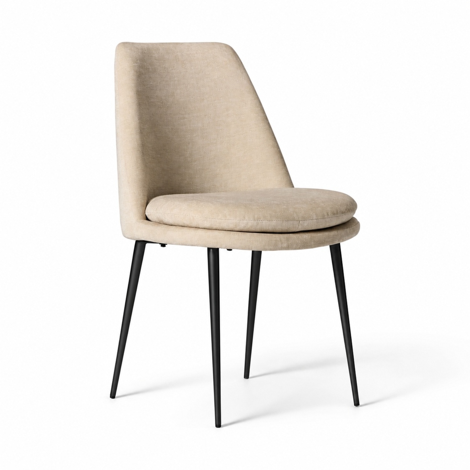 West Elm Finley Light Gray Fabric Dining Chairs - image-8