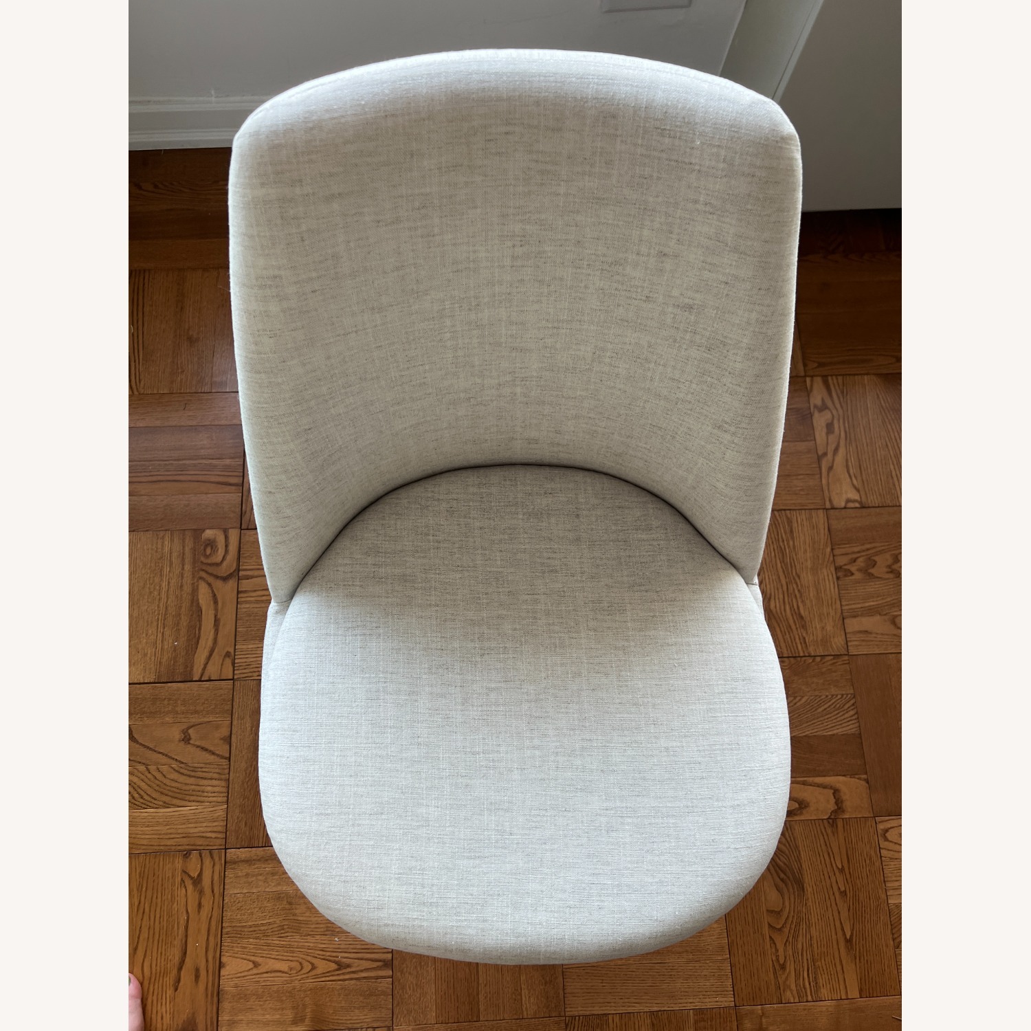 West Elm Finley Light Gray Fabric Dining Chairs - image-5