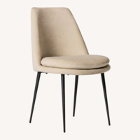 West Elm Finley Light Gray Fabric Dining Chairs
