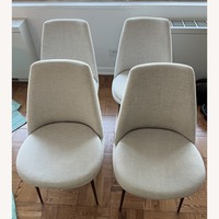 West Elm Finley Light Gray Fabric Dining Chairs