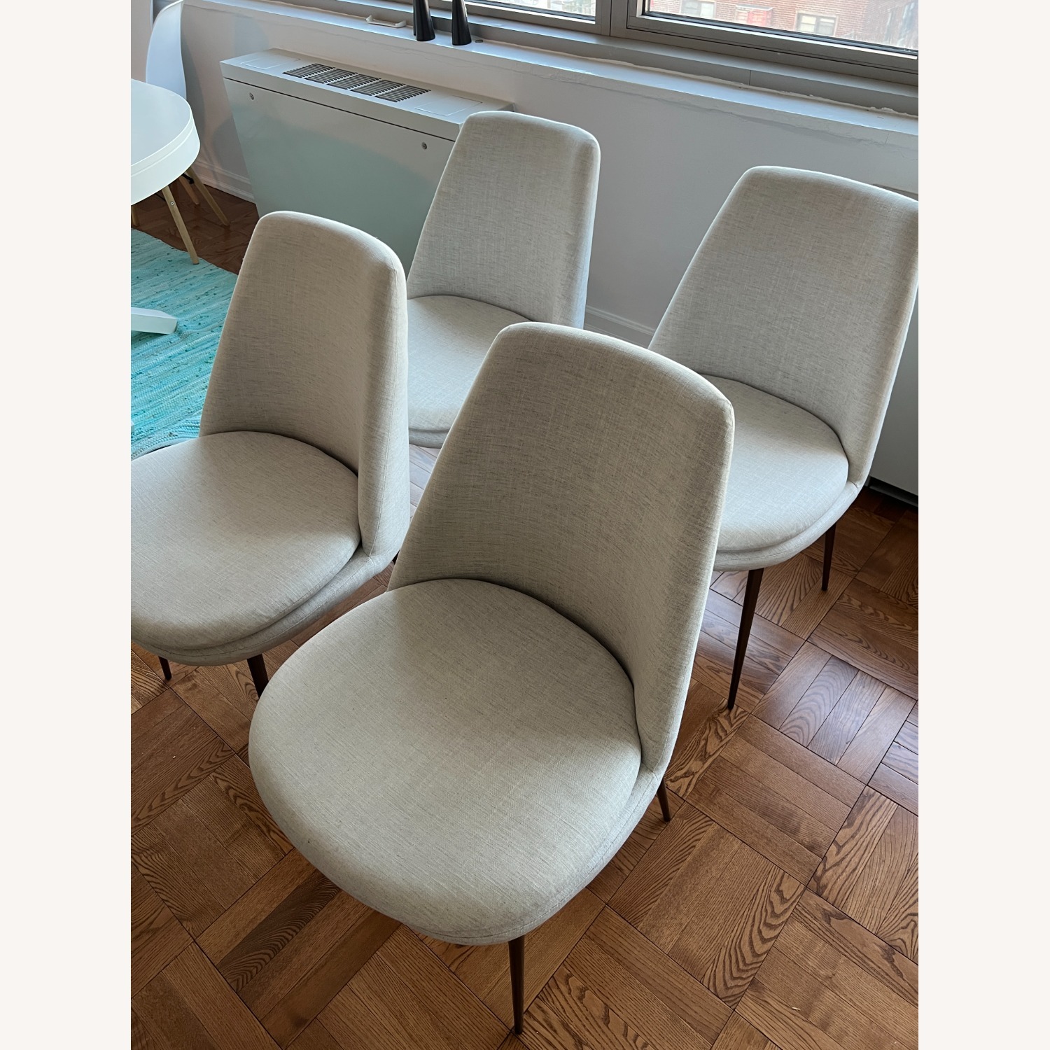 West Elm Finley Light Gray Fabric Dining Chairs - image-2