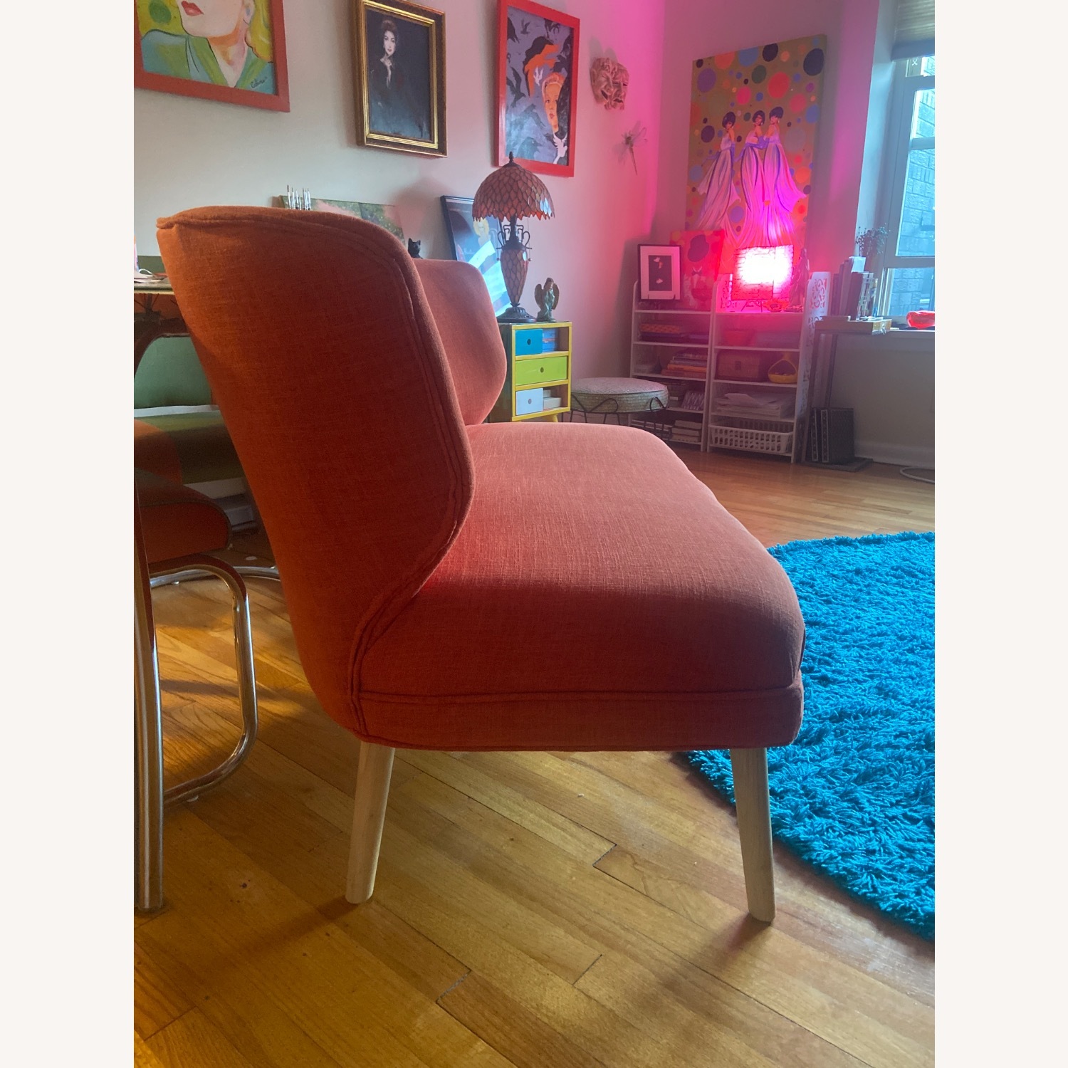 Christopher Knight Home Orange Fabric Loveseat - image-2