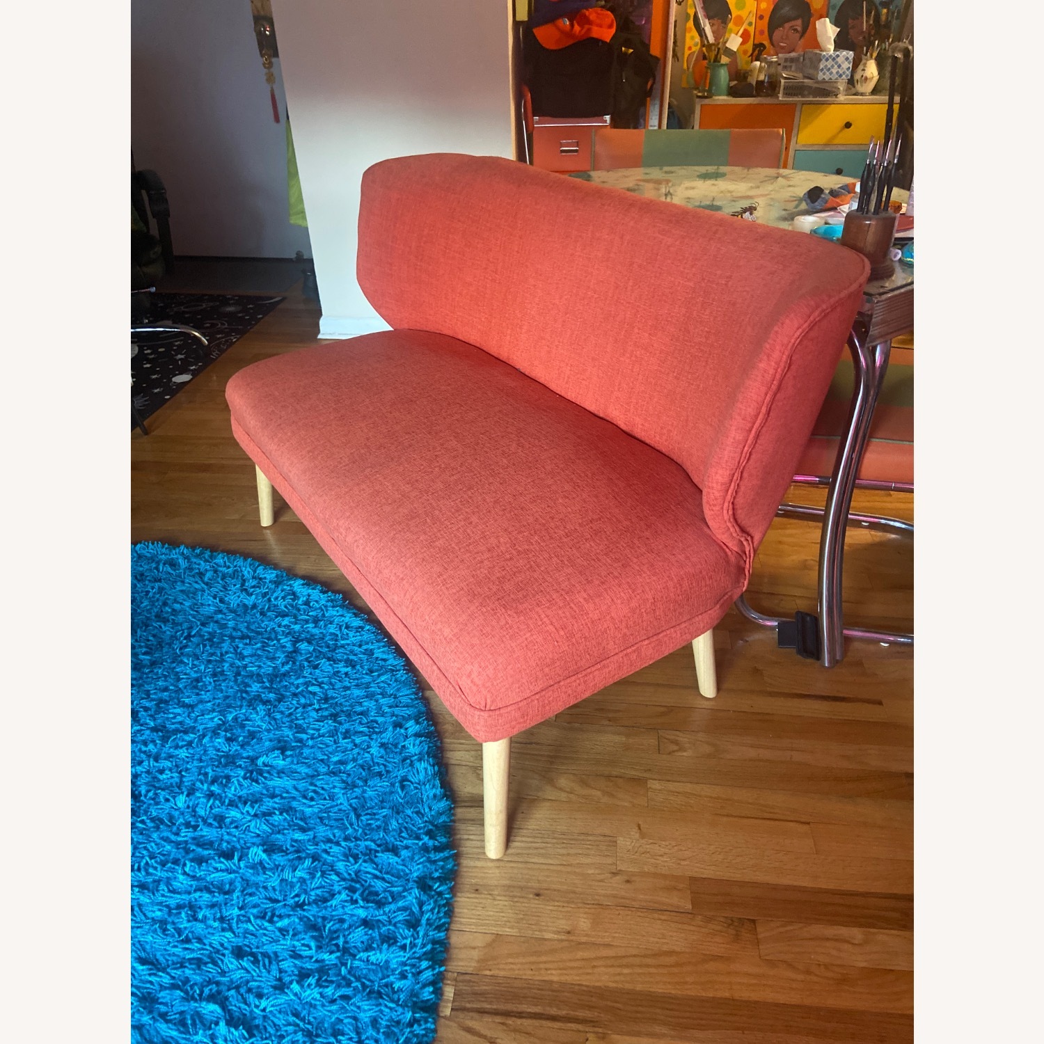 Christopher Knight Home Orange Fabric Loveseat - image-4