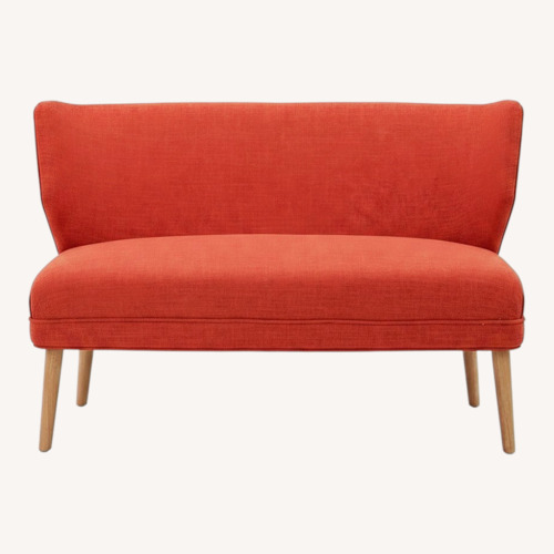 Used Christopher Knight Home Orange Fabric Loveseat for sale on AptDeco
