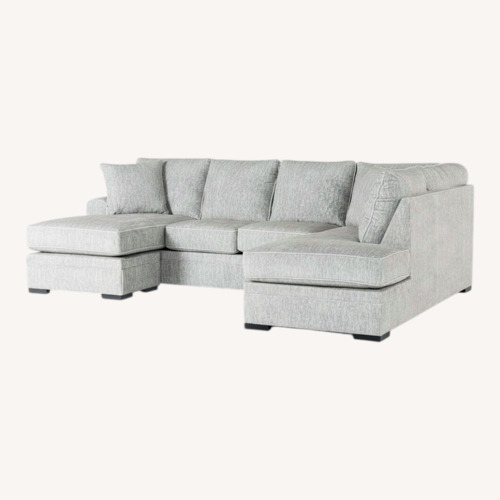 Used Living Spaces Light Gray Fabric 3+ Seater Sofa for sale on AptDeco