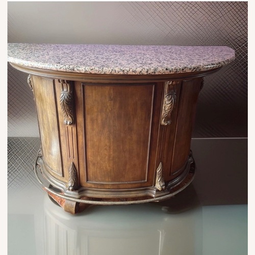 Used Powell Furniture Cherry Brown Wood Bar Cart for sale on AptDeco