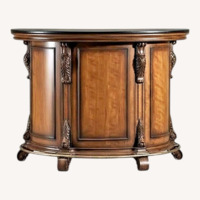 Powell Furniture Cherry Brown Wood Bar Cart