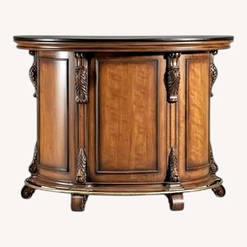 Used Powell Furniture Cherry Brown Wood Bar Cart for sale on AptDeco