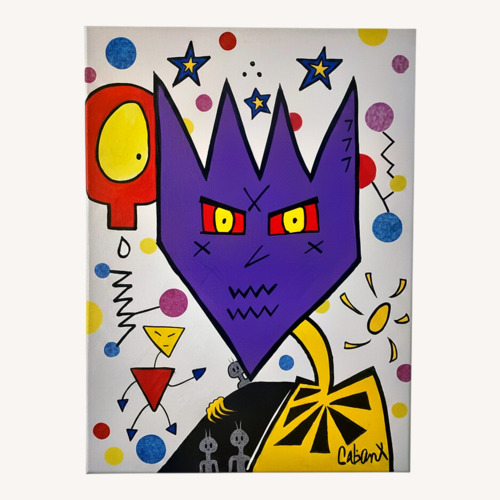 Used Abstract Acrylic Painting  for sale on AptDeco